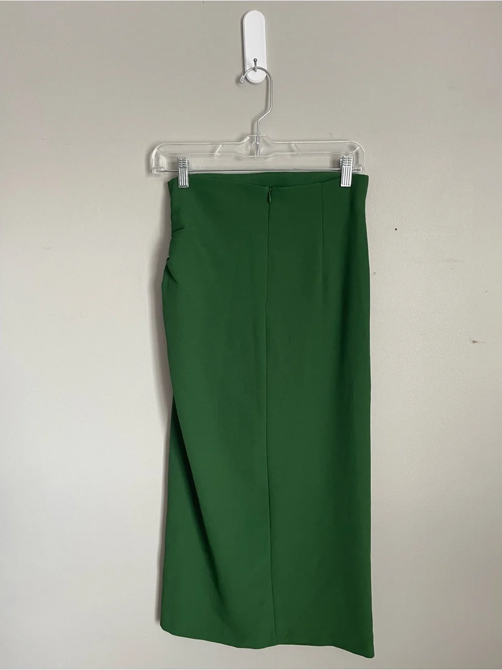 ZARA Forest Green Draped Two-Piece Co-Ord Midi Skirt Set Sz S